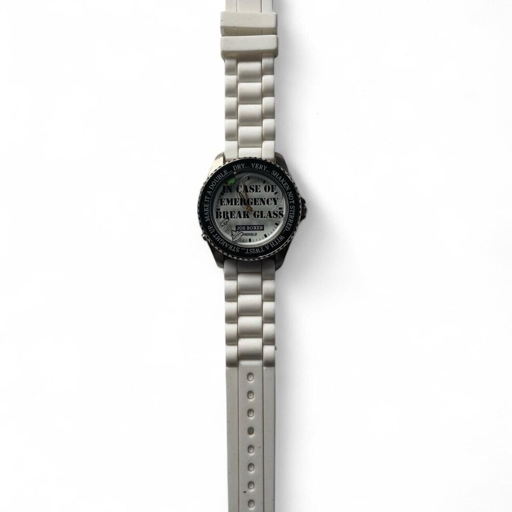 1995 Joe Boxer "In Case of Emergency Break Glass" Martini Watch